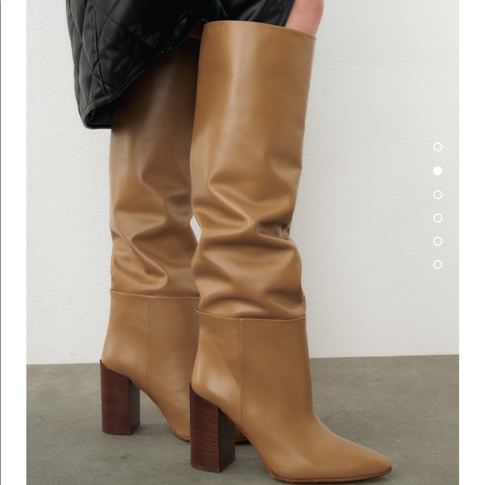 COPY - Heeled Leather Knee High Boots